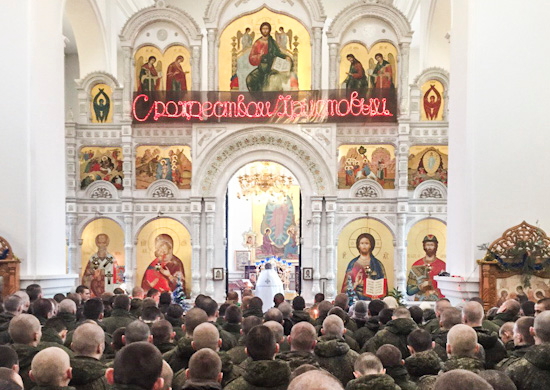 Российские военнослужащие в Приднестровье приняли участие в праздничном Рождественском богослужении
