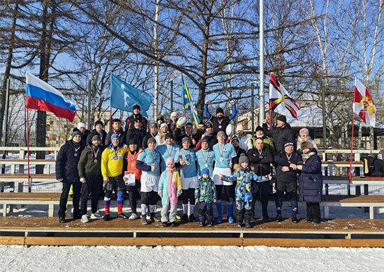 Сборная военного гарнизона Южно-Сахалинска победитель Кубка Сахалинской области по регби на снегу