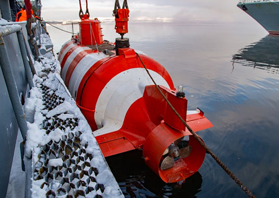 На Северном флоте проведена тренировка спасательных сил флота с участием подводного обитаемого аппарата АС-34 и его судна-носителя «Михаил Рудницкий»