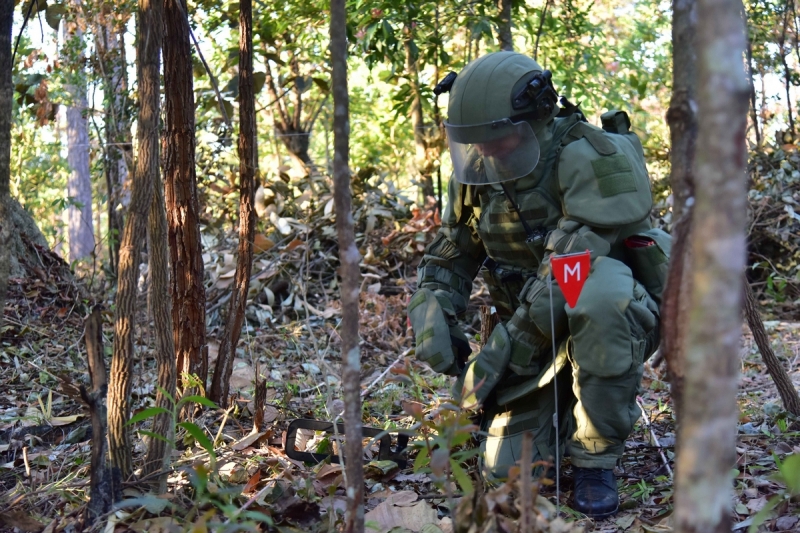 Военнослужащие Международного противоминного центра ВС РФ завершили гуманитарное разминирование в одной из провинций Лаоса