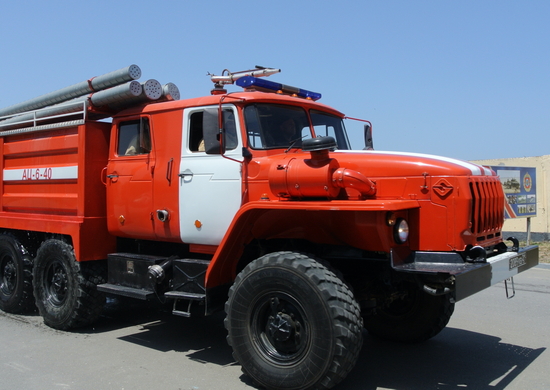 Пожарные команды ЮВО в рамках тренировки ликвидировали возгорание в Гюмрийском гарнизоне военной базы ЮВО в Армении