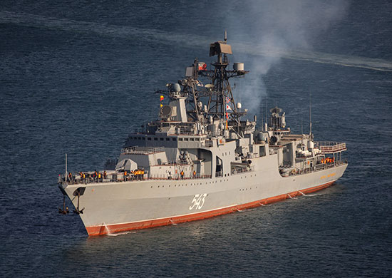 Фрегат «Маршал Шапошников» вышел из главной базы Тихоокеанского флота для проведения противолодочного учения