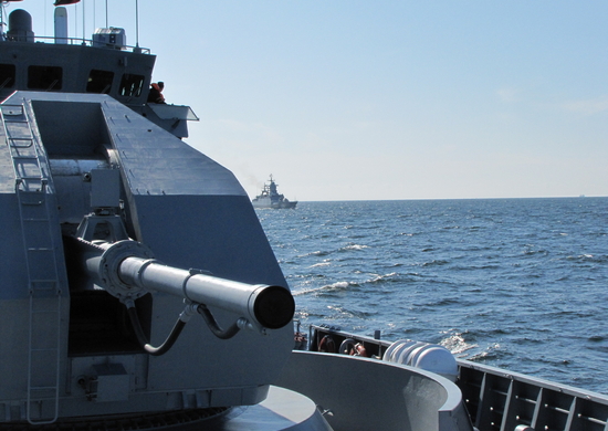 Корабли Балтийского флота выполнили комплекс артиллерийских стрельб в акватории Балтийского моря