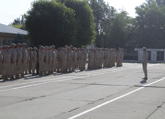 Торжественный митинг, посвященный началу нового периода обучения, состоялся на российской военной базе в Киргизии