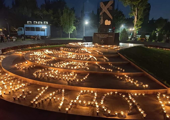 В Киргизии российские военнослужащие приняли участие в мероприятиях, приуроченных ко Дню памяти и скорби