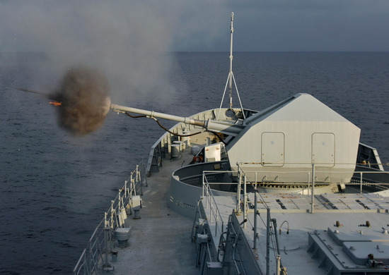 Корвет «Меркурий» выполнил артиллерийские стрельбы в морском полигоне Балтийского флота