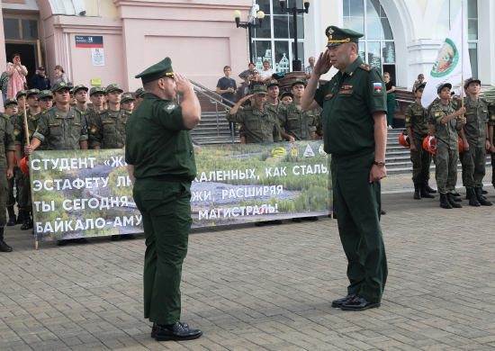 Более 70 учащихся военного учебного центра ДВГУПС вернулись в Хабаровск после стажировки на БАМе