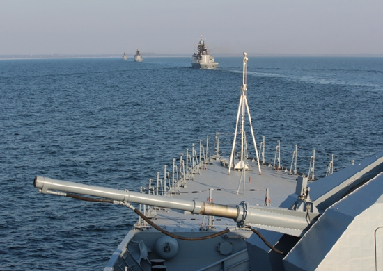 Экипажи кораблей Балтийского флота провели учение по противовоздушной обороне в пункте базирования