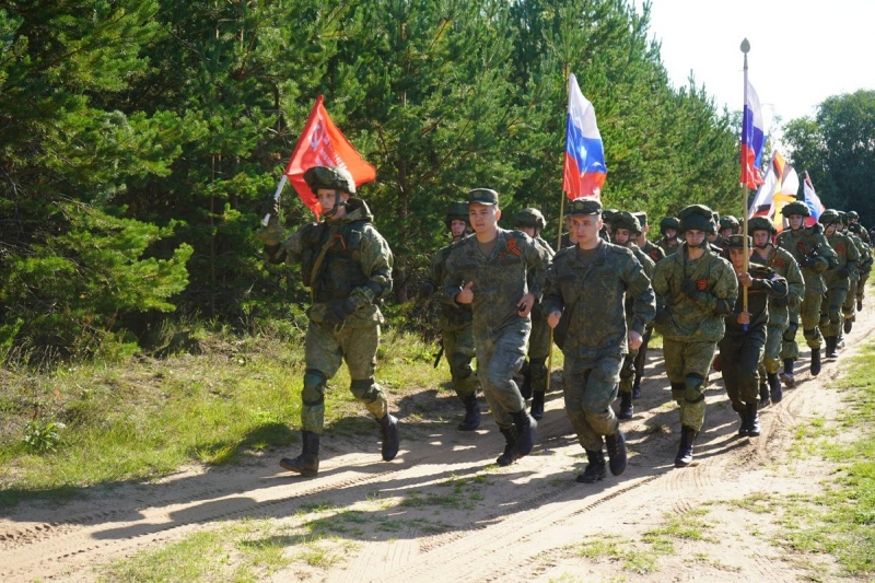 Личный состав Михайловской военной артиллерийской академии принял участие в военно-патриотическом проекте «Марш артиллеристов»
