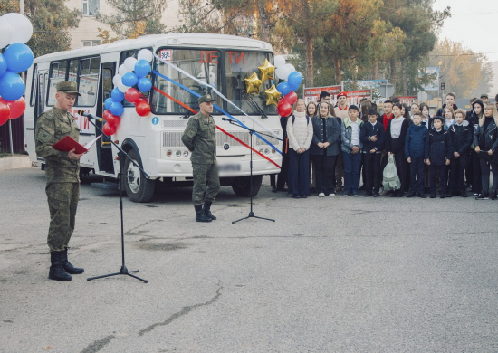 Российская военная база в Таджикистане получила новые школьные автобусы для перевозки детей военнослужащих