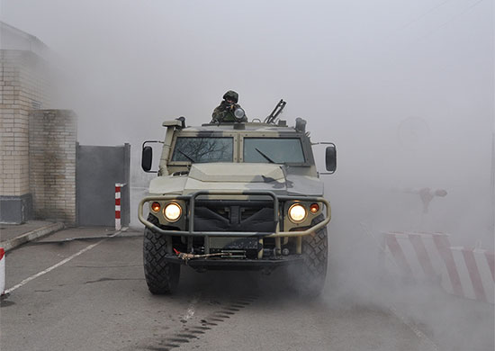 Дежурное подразделение военной базы ЮВО в Армении приняла участие в тренировке
