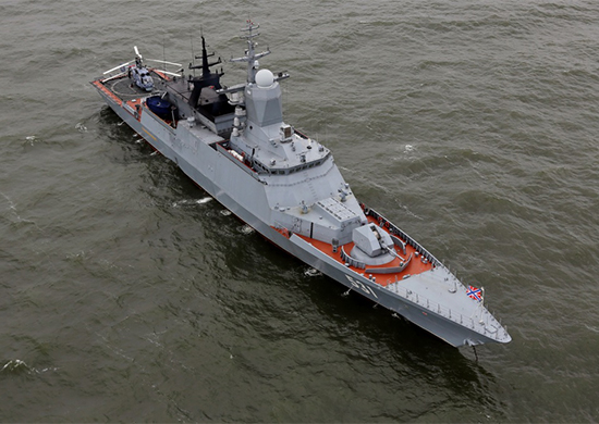 Корвет «Стойкий» Балтийского флота отработал задачи по отражению атаки беспилотных летательных аппаратов условного противника