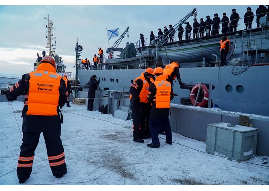 В главную базу Северного флота – Североморск прибыл учебный корабль «Перекоп»