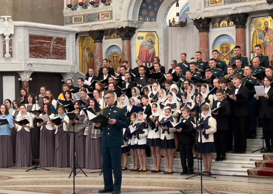 Хоровой собор, приуроченный к 80-летию полного освобождения Ленинграда от фашистской блокады, состоялся в Кронштадтском Морском Никольском соборе