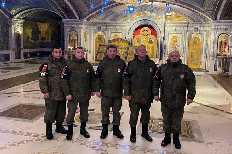 Военнослужащие военной полиции приняли участие в праздновании Крещения Господня в Главном храме ВС РФ