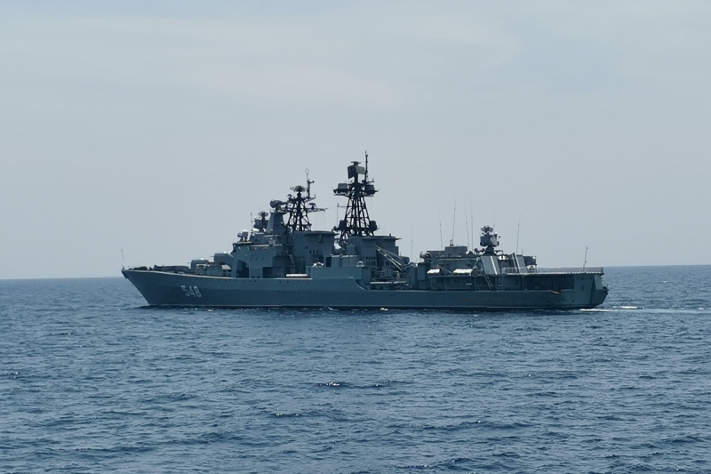 Экипаж большого противолодочного корабля ТОФ «Адмирал Пантелеев» провел учение по противовоздушной обороне