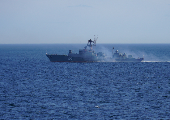 Корабельная тактическая группа Северного флота выполнила артиллерийские стрельбы
