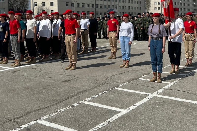 Юнармейцы Самарской области приняли участие в тренировке к параду  в День победы