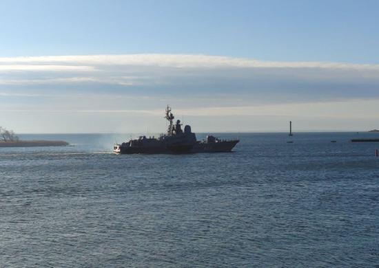 Корабельные ударные группы Балтийского флота провели артиллерийские стрельбы море