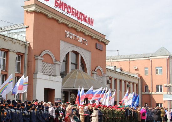 Тематический агитационный поезд «Сила в правде» Минобороны России прибыл в Еврейскую автономную область