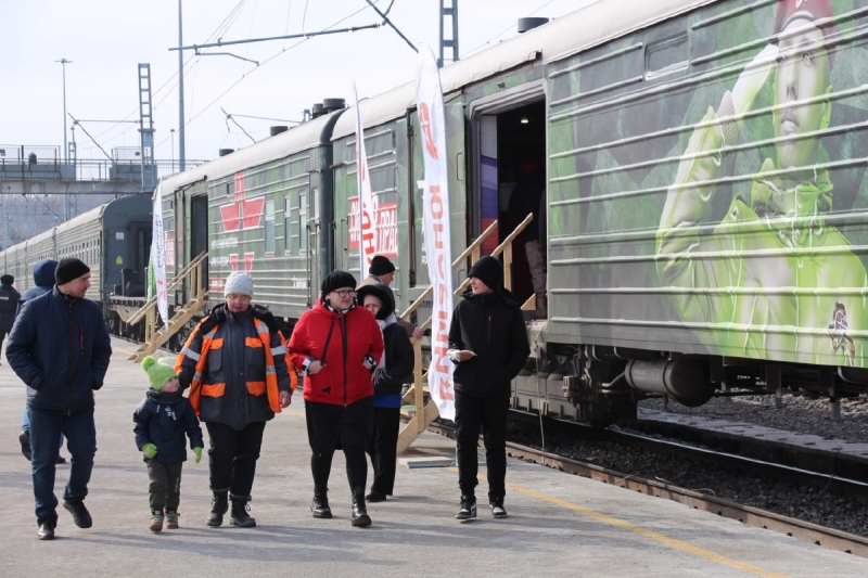 Уникальный агитационный поезд «Сила в правде» прибыл на первую станцию в Забайкальском крае